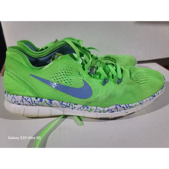 Nike Women's Free 5.0 Tr Fit Neon‎ Green Running Sneaker 704695-301 Size 8 - Picture 4 of 9